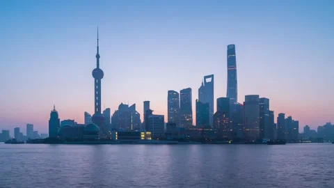 Shanghai sunrise timelapse Stock Footage 195210229