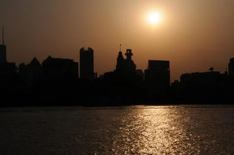 Shanghai Sunset Stock Photos