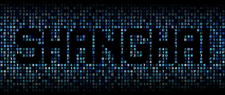 Shanghai text on hex code illustration Stock-Illustration