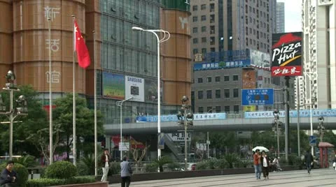 Shanghai traffic 10 Stock Footage 10588097