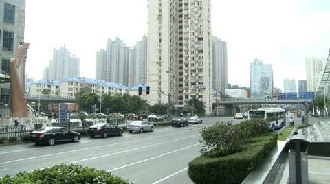 Shanghai traffic 3 Stock Footage 10588157