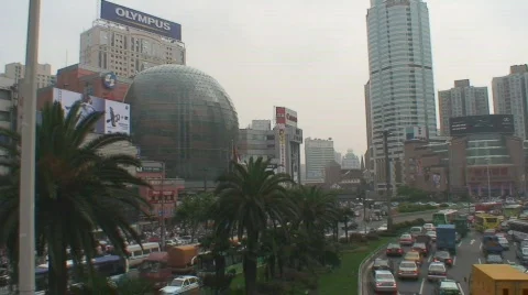Shanghai Traffic 4 Stock Footage