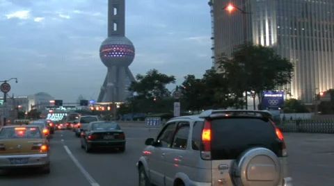 Shanghai Traffic Stock Footage 330556