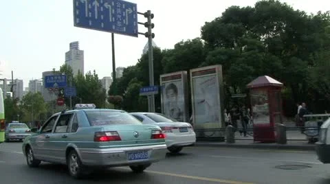 Shanghai traffic Video stock 11235961