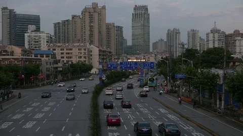 Shanghai Traffic 库存影片 71155823