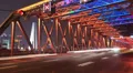 Shanghai traffic at night, China.(Zoom Out Timelapse) HD Footage