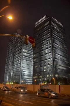 Shanghai view at night Stock Photos