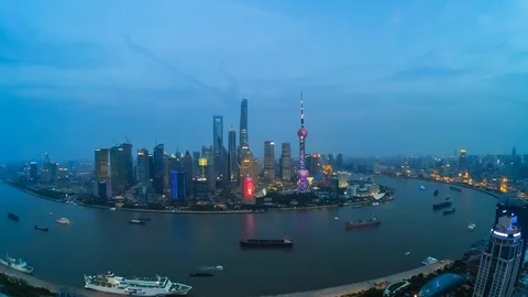 Shanghai,Timelapse Video stock 100372330