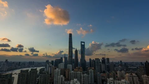Shanghai,Timelapse Video stock 100372337