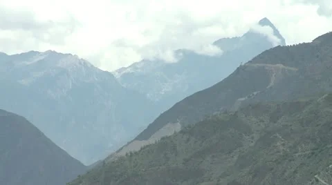 Shangrila river montain Stock Footage