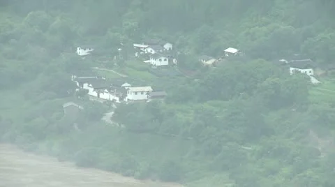 Shangrila village river Stock Footage