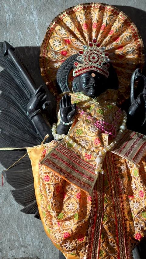 Shani Dev Statue with Selective Focus  Hindu Justice and Karma Deity Stock Footage 326360495