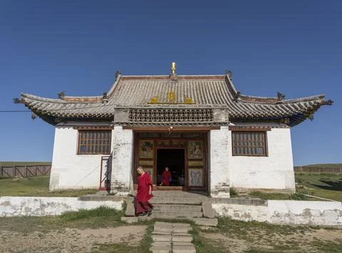 Shankh Monastery Mongolia Monks Stock Photos