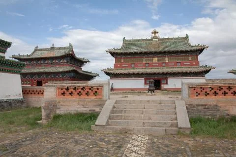Shankh Monastery temple in Mongolia 스톡 사진