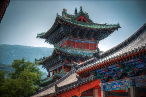 Shaolin is a Buddhist monastery Stock Photos