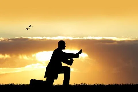 Shaolin at sunset Stock Photos