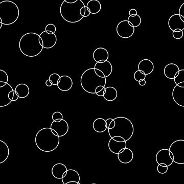 Сhaotic circles seamless pattern Stock Illustration