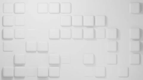 Shape 3d white boxes abstract geometric bg able to loop endless Stock Footage 346605966