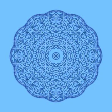 Shape with abstract pattern on blue background 스톡 일러스트