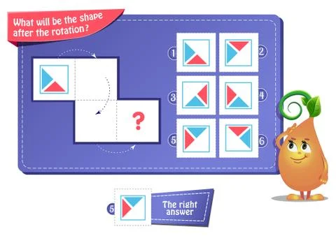 Shape after the rotation  Puzzles Stock Illustration
