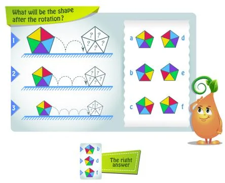 Shape after the rotation Thinking Illustrazione stock