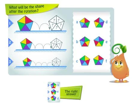 Shape after the rotation Thinking Stock Illustration