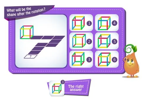 Shape after the rotation thinking Stock Illustration