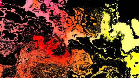 Shape and texture movements, fire colors on black background Stockbeeldmateriaal 130122097