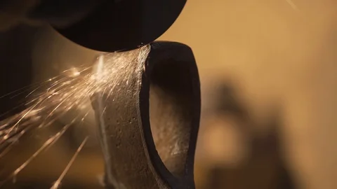 The shape of the ax grinder Stock Footage 128627607