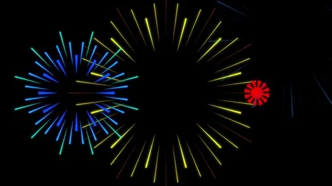 Shape based Fireworks Stock-Footage 70663759
