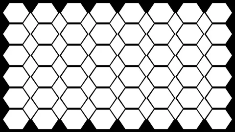 Shape black and white geometry transition 4K video Stock Footage 240632980