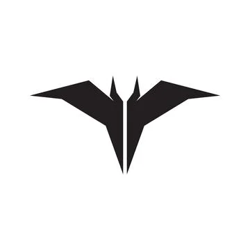 Shape black bat with pen logo design vector graphic symbol icon sign illust.. 스톡 일러스트
