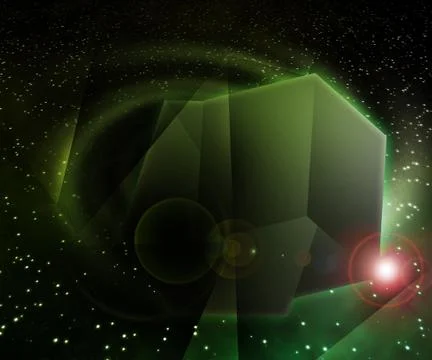 Shape in black hole in space background Stock Illustration