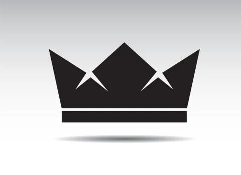 Shape of black vector king crown and icon. Vector Illustration. Stock Illustration