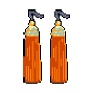 Shape boho earrings pixel art vector illustration Stock Illustration