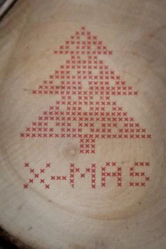 Shape of a Christmas tree Stock Photos