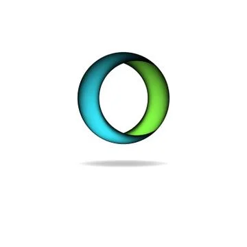 Shape of circle logo, graphic letter O, creative template 스톡 일러스트