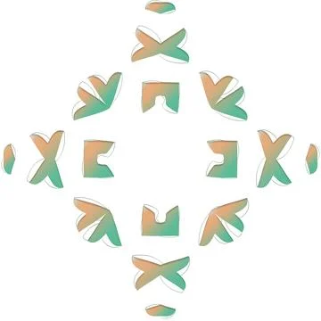 Shape Clean Abstract Rounded Shapes for Branding and Web Design Stock Illustration