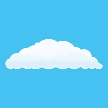 Shape cloud icon, cartoon style 스톡 일러스트