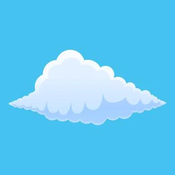 Shape cloud icon, cartoon style Stock Illustration