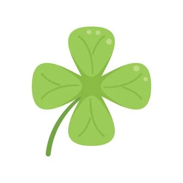 Shape clover icon flat vector. Irish luck Stock Illustration