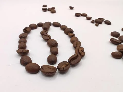 The shape of coffee beans Foto stock