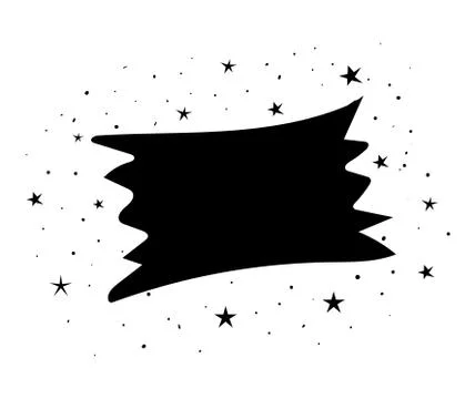 Shape of color balck in white background Stock Illustration