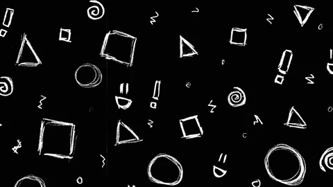 Shape Combo Background - hand drawn scribble effect (4K) 库存影片 151178795