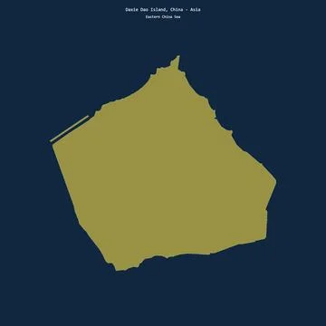 Shape of Daxie Dao Island in the Eastern China Sea, belonging to China Stock Illustration