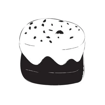 Shape of Easter baked goods. Easter cake. Stock Illustration