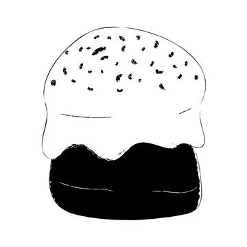 Shape of Easter baked goods. Easter cake. Stock Illustration