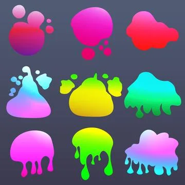 Shape element design vector background or liquid gradient abstract geometric Stock Illustration