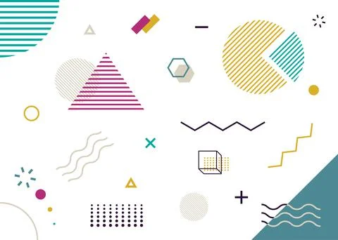 Shape element in trendy style. Vector geometric pattern. Abstract geometric w Stockillustratie