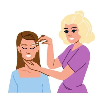 Shape eyebrow shaping vector Stock Illustration